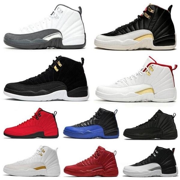 

12 12s mens basketball shoes wheat dark grey bordeaux flu game the master taxi playoffs university french gym red