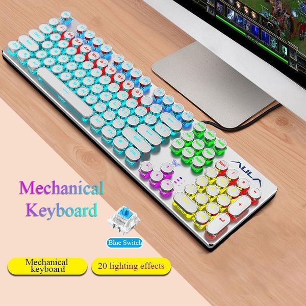 

keyboard mouse combos gaming accessories mechanical and wired backlight green shaft black shaft1