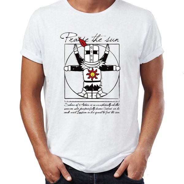 

men's t shirt da vinci vitruvian man soul bros dark souls onion knight gaming badass tee sport hooded sweatshirt hoodie