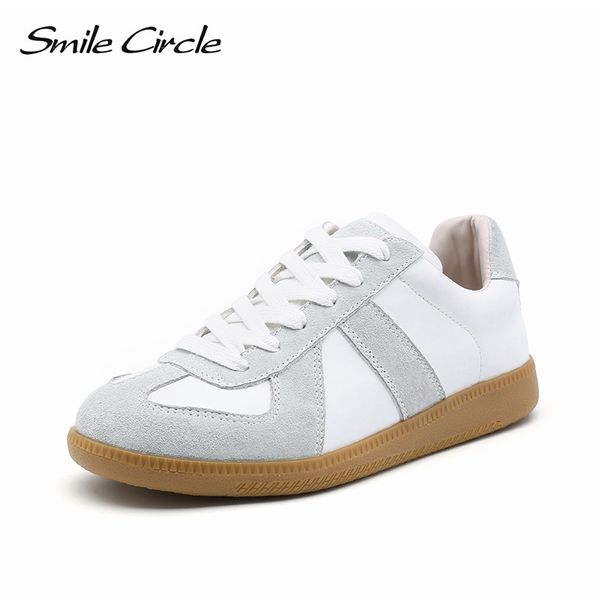 

smile circle retro white sneakers women flats platform shoes 2020 sping summer fashion round-toe lace-up casual ladies shoes 1006, Black;white