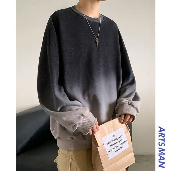 

2021 new gradually male sweater students loose in jacket spring long sleeves 802m, Black