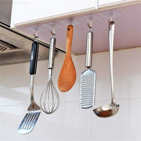 

6pcs/lot bearing 3kgs transparent self-adhesive strong wall hook clover hooks waterproof bathroom kitchen accessories t