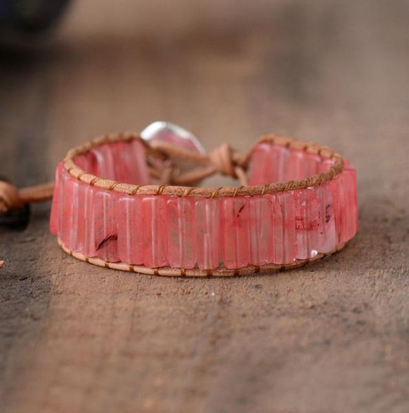 

женские браслеты трубки натуральный камень хрустальные односторонние кожаные обертки браслет полудрагоценные бусины браслет dropshipping jll, Golden;silver