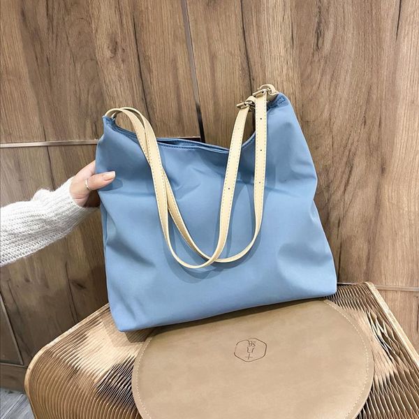 

большая емкость простой tote нейлоновая сумка student одно плечо commute shopping packet 2020 solid color travel pack b576