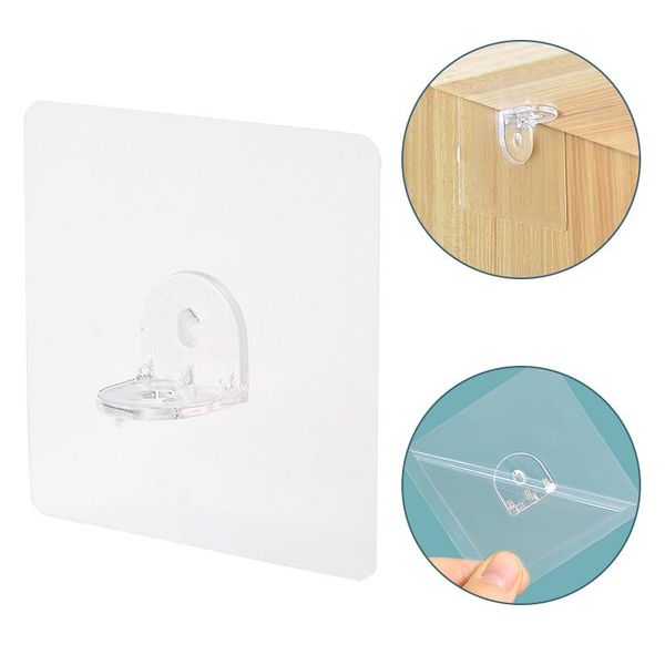 

5kg shelf support hooks wardrobe board holder kitchen bathroom closet sticker wall self-adhesive screw hook hanger home storage