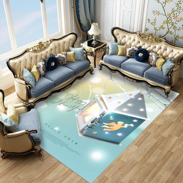 

christmas present printing polyester fabric floor mats non-slip bathroom decor home rugs custom size home carpet 160x240cm1