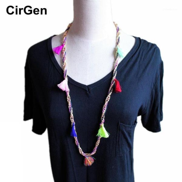 

cirgen fashion boho women long gold color chain with beads tassels pendant statement bijoux sweater necklace jewelry item,e301, Silver