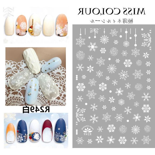 

цвет снежинка рождество белое золото новое горячие арт наклейки наклейки ногтей