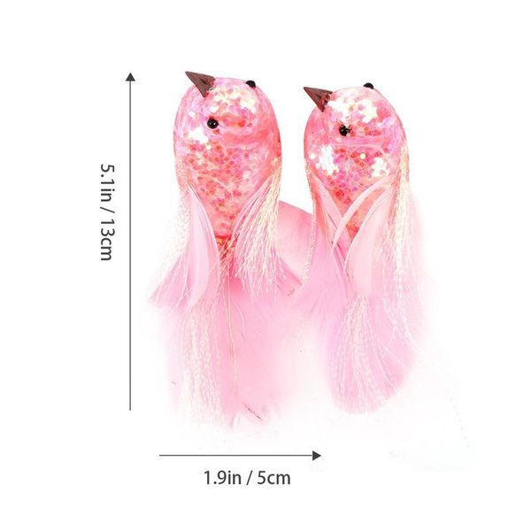 

1 пара детей рождественские шпильки птица фигура головной убор рождественские украшения птица шпильки блестки перо дети шпильки дерево декор