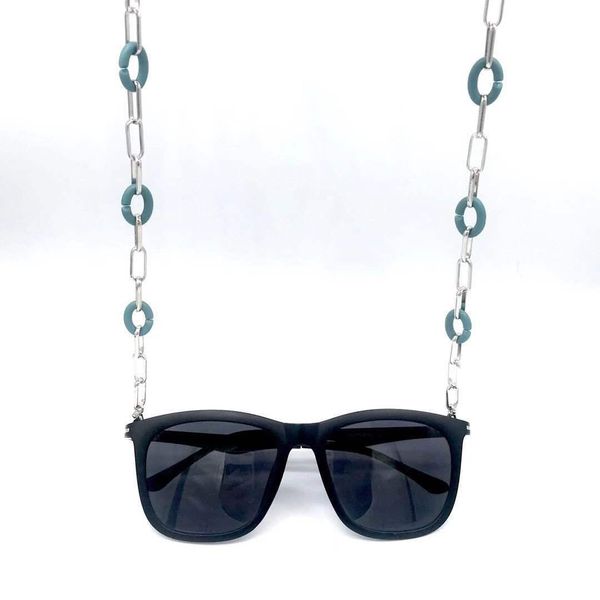 

2020 chic blue acrylic silver color mask chain holder necklace fashion women straps sunglasses chain accessories h jllxwm