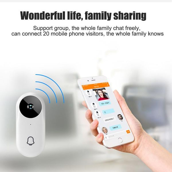 

smart visual doorbell viewer wifi wide angle hd night vision security door eye dq-drop