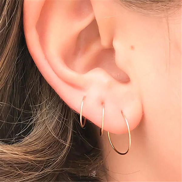 

hoop & huggie gold filledhoop earrings 925 silver handmade vintage jewelry brincos boho pendientes oorbellen for women, Golden;silver