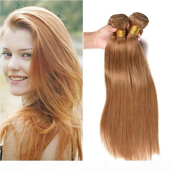 

brazilian honey blonde human hair 3 bundles wholesale colored 27# straight honey blonde virgin human hair weave extensions, Black