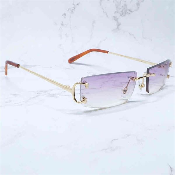 

80% off wholesale small square sunglasses men rimless metal colorful sun glasses summer shade mens decoration party accessories, White;black