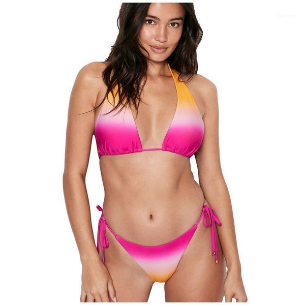 

women's swimwear women tie-dye bandage printing swimming suit for fashion mid waist swimsuit woman micro bikini sexsi bikini1, White;black