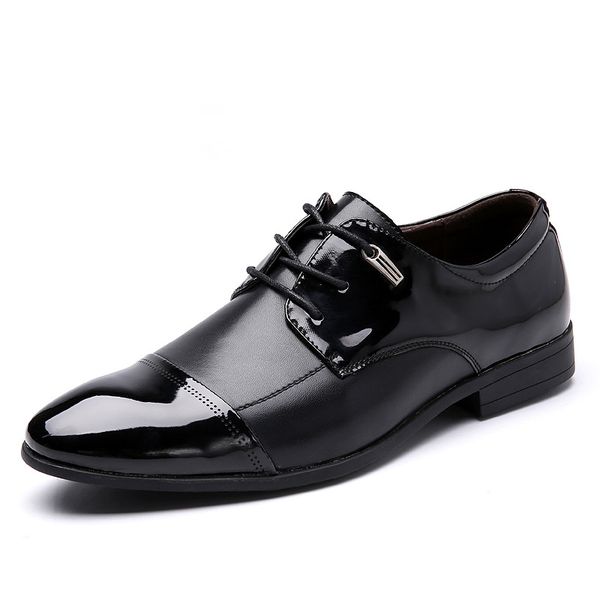 

business casual shoes men falts oxford dress shoes for leather, Black