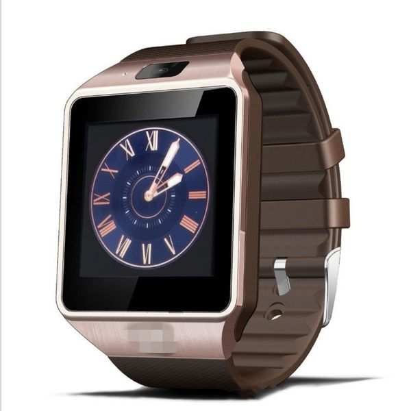 

can dz09 be smart phone watch inserted into the card bluetooth movement step by step p gift straight, Slivery;brown