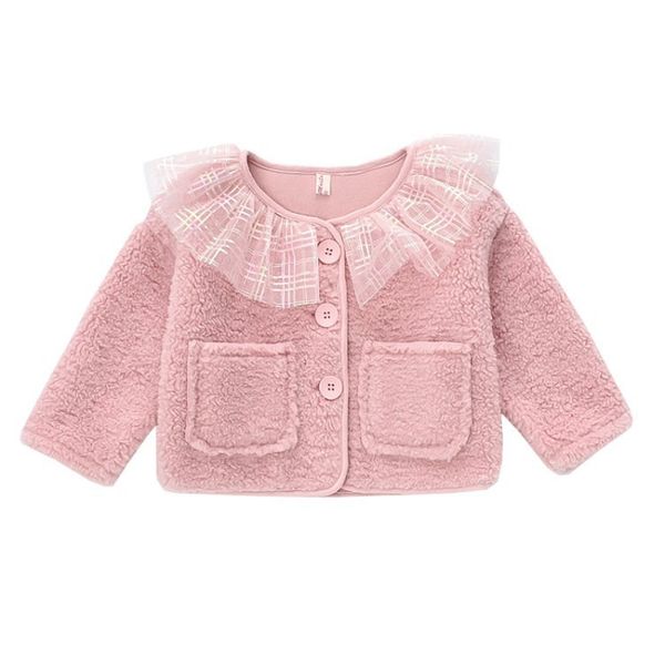 

дети дизайнер одежды girls2020 зима девушки мех и мех цельная сетка воротник пальто иностранный стиль детский верх, Blue;gray