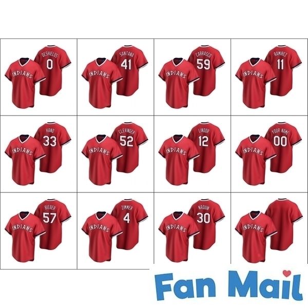 

cleveland\rindians men #12 francisco lindor 4 bradley zimmer 33 brad hand custom women youth red cooperstown collection road jersey, Blue;black