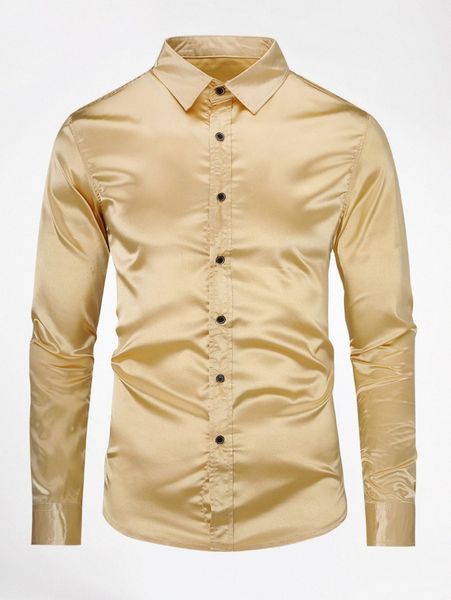 

cloudstyle men button front satin shirt d5bu#, White;black
