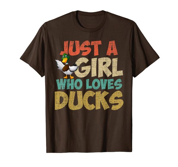 

just a girl who loves ducks t-shirt funny duck farmer gift, White;black