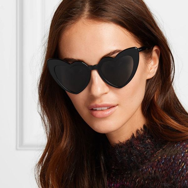 

hiking sunglasses fashion cat eye vintage christmas gift love red heart shape driving sun glasses for women uv400