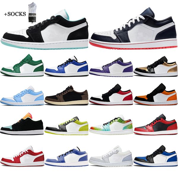 

с бесплатными носками 1 горячие женщины мужчины jumpman 1s низкая баскетбольная обувь черный крутящий свет дым серый многоцветный мужские тр