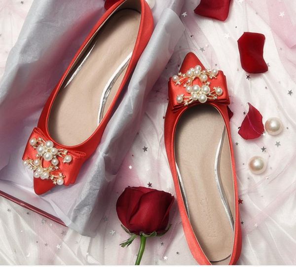 

women's shoes in spring and autumn flat bottom pointed end @1266226, Black