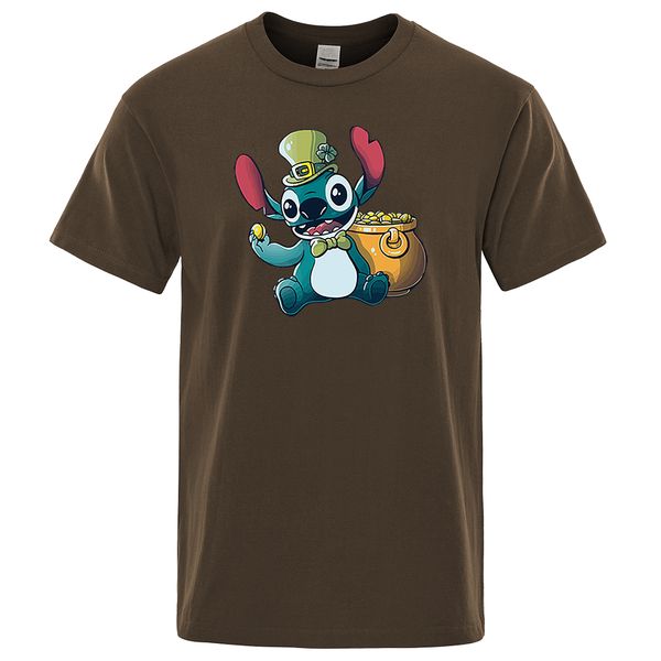 

cartoon stitch print for summer short sleeve tshirt male fashion brand hip hop streetwear sport hooded sweatshirt hoodie men t shirt