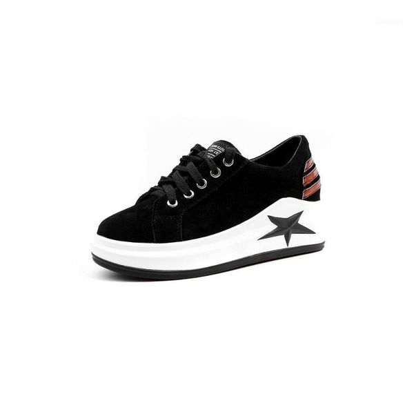 

big yards for women's shoes 41-43 thick bottom leather with joker casual student 31-33 sports shoes 1831 small yard1, Black