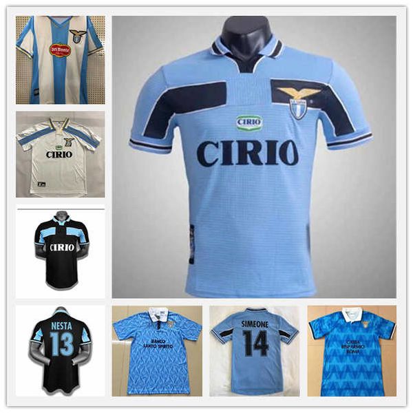 

98 99 2000 91 lazio retro version soccer jersey 1989 1991 lazio immobile sergej lulic luis alberto soccer shirt customized football uniform, Black;yellow