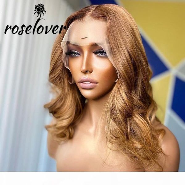 

transparent honey blonde colored long straight human hair wigs deep part lace wigs for black women pre plucked brazilian remy, Black;brown