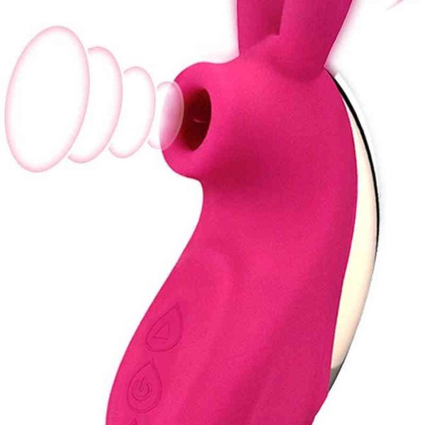 Nxy Sex Pump Toys 3 in 1 Saugen Lecken Kaninchen Vibrierender G-Punkt Klitorisvibrator Nippelstimulation Zungenmassagegerät Spielzeug für Frauen Paare 1221