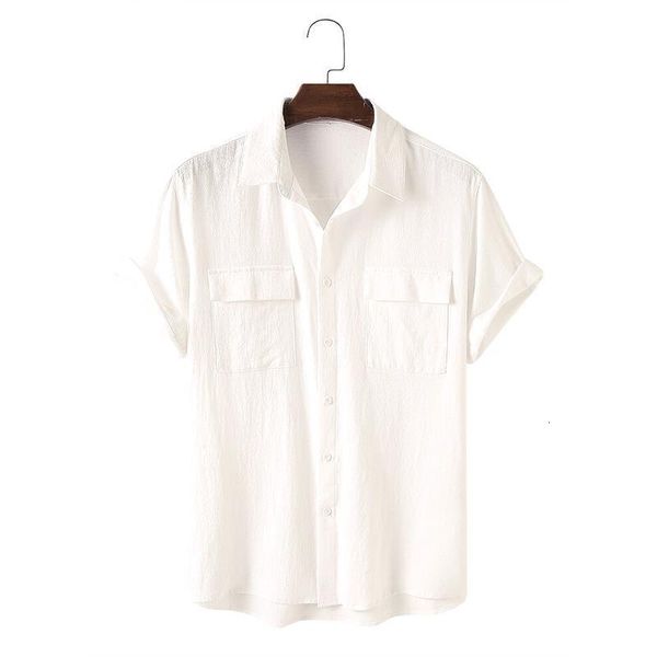 

new 2020 spring casual large size shirt men's non iron cotton cardigan short sleeve fashion urban lapel, White;black
