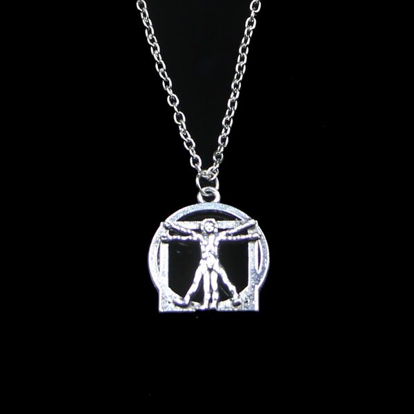 Мода 26 * 22 мм Da Vinci Человеческая фигура подвеска ожерелье ссылка цепь для женского колье ожерелье творческий ювелирные изделия
