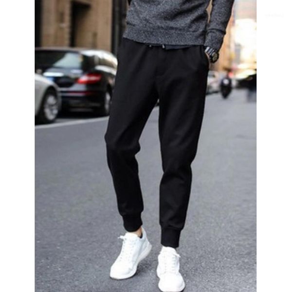 

men's pants men hip hop sweatpants 2021 fashion jogging trousers mens solid plus size workout sports casual fitness joggers1, Black