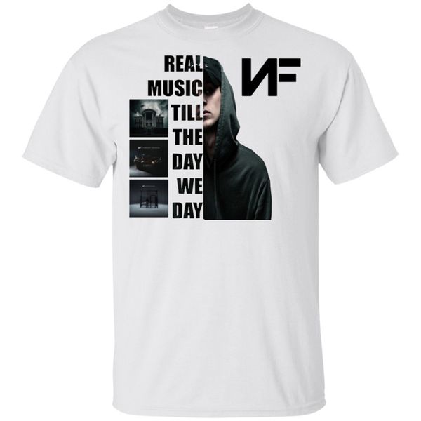 

nf real music till the day we die logo t shirt white grey for men women youth new funny tee shirt sport hooded sweatshirt hoodie