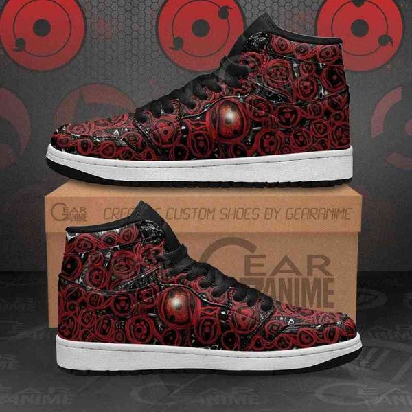 

all sharingan ey sneakers custom anime sho, Black