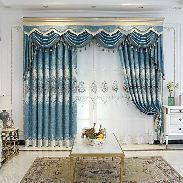 

curtain & drapes european luxury curtains blackout living room atmosphere villa balcony study kitchen window room1