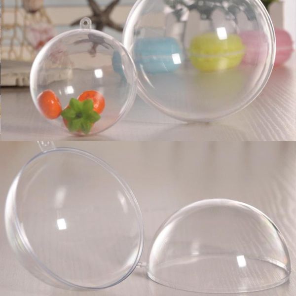 

20pairs 10cm-16cm big christmas decorations transparent ball clear plastic ball for wedding candy box favors gift bag new year