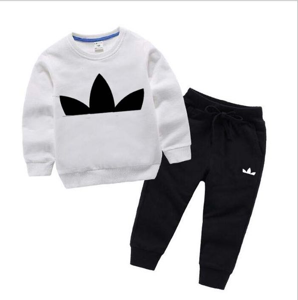 

baby coat tracksuits spring autumn baby boy girl cotton full sleeved jacket+pants 2pcs/sets boys kid clothing set baby set a8, White
