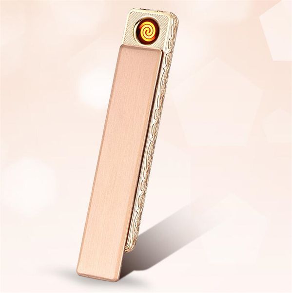 

usb lighters sliding cover switch lighter cigarette lighter windproof flameless rechargeable electronic lighter