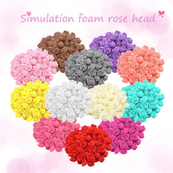 

100pcs simulation pe foam rose flower heads bubble flower heads diy handmade foam valentine's day decoration1