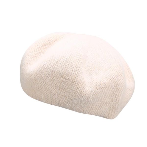 

berets beret female winter hats for women flat cap knit solid elegant vintage lady girl hat bone tocas painter, Blue;gray