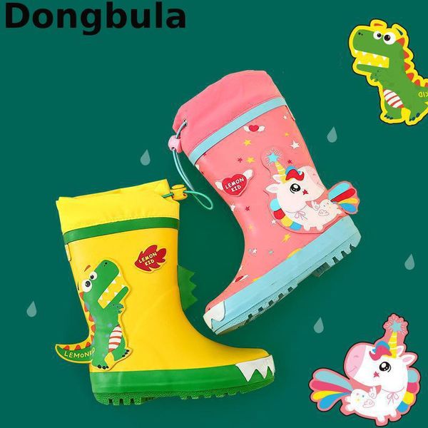

unicorn rain kids boy girls rubber new cartoon snow boots for children waterproof non-slip baby water shoes, Black;red