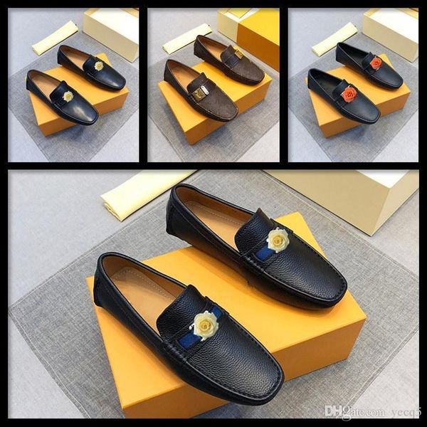 

bs autumn embroidery pattern shoes men loafers slip on soft big size 37-48 comfortable casual dress party wedding man shoes 22, Black