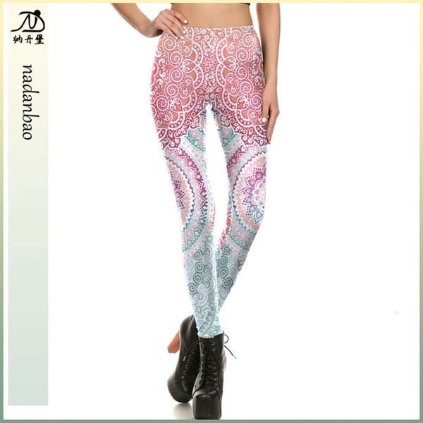 

2020 new digital print armor elastic tight women's leggings kdk1685, Black