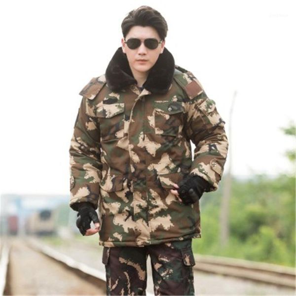 

outdoor windbreaker for men coat winter warm tactical uniform cotton camping cloth waterproof muliti pocket hiking wear1, Blue;black