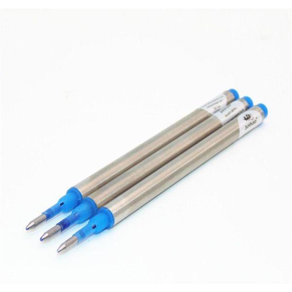 

wholesale-3pcs jinhao blue spiral ink refill rollerball pen refill nib medium advanced ink udpld, Black;red