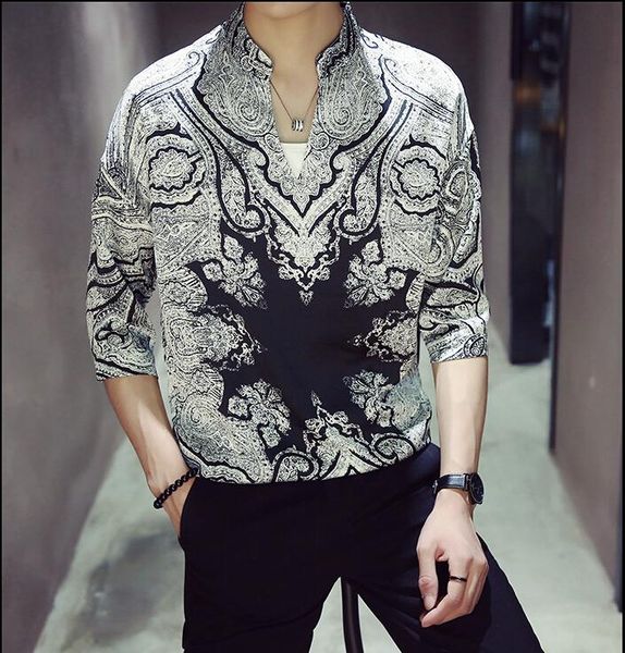 

mens dress shirts luxury casual shirt male thin design, White;black